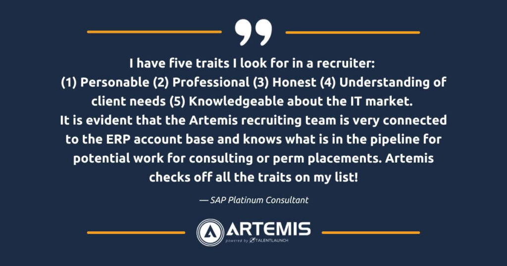 Artemis IT consulting SAP platinum client review
